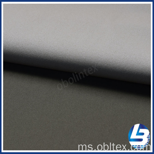 Obl20-095 poliester kain rajutan dengan lapisan putih pu
